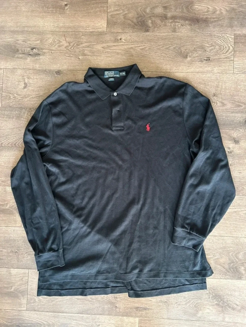 Polo Ralph Lauren XL/TG Black Long Sleeve Polo Shirt